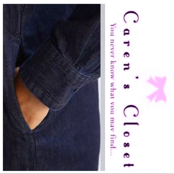 Ralph Lauren Denim Supply Dark Denim Laced Dress - Picture 8 of 9